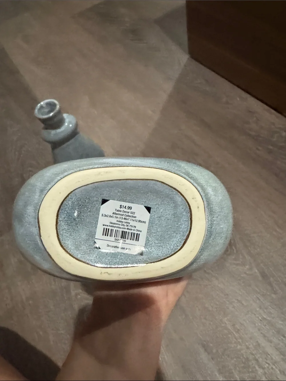 NWT! Hobby Lobby Dusty Blue Ceramic Mini Vase Set